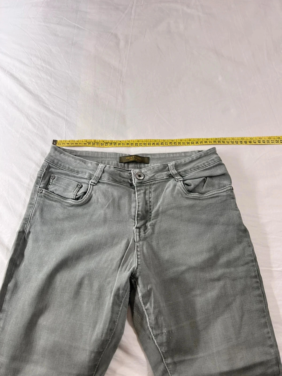 Grijze vintage obiettivo denim jeans – photo 5